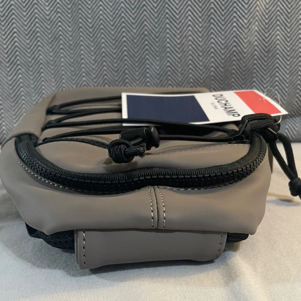 NWT DUCHAMP Versatile Unisex Rubberized Utility Sling Bag - Color: Taupe/Gray - Picture 8 of 14